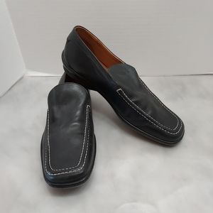 Bacco Bucci Black Classic  Slip-ons Loafers Made In Italy Size 9